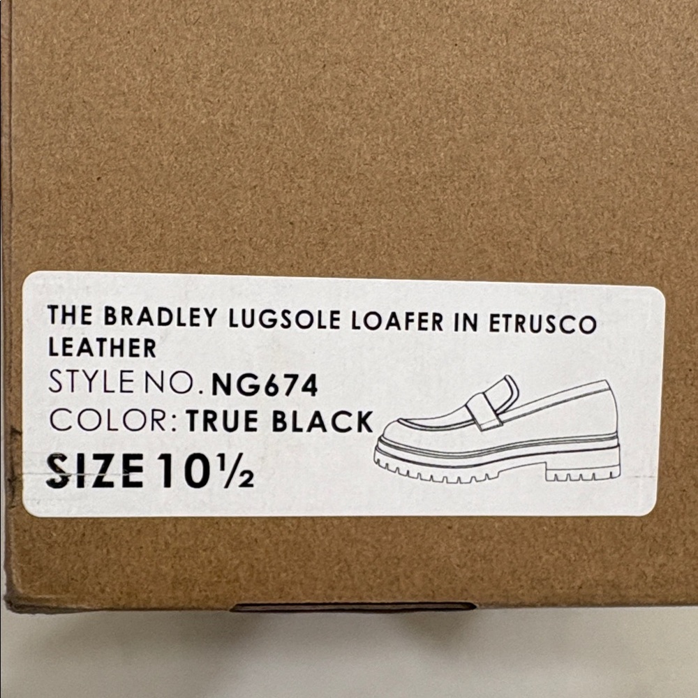 Classic Black Leather Lug-Sole Loafers for Women - Picture 12 of 12